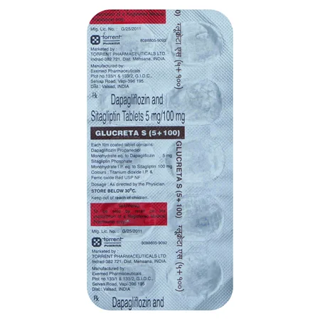 Glucreta S 5/100 Tablet 10's