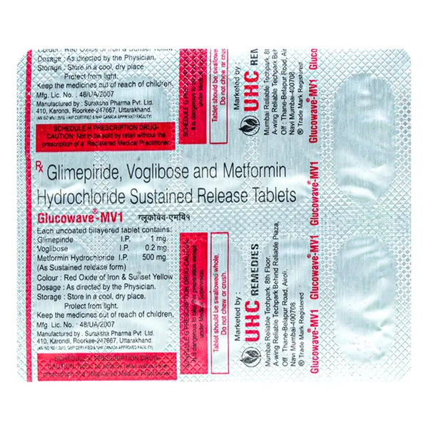 Glucowave-MV1 Tablet 10's