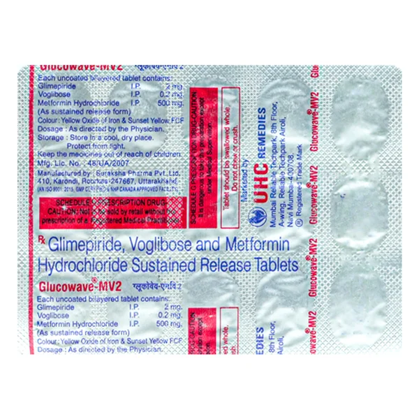 Glucowave-MV2 Tablet 15's