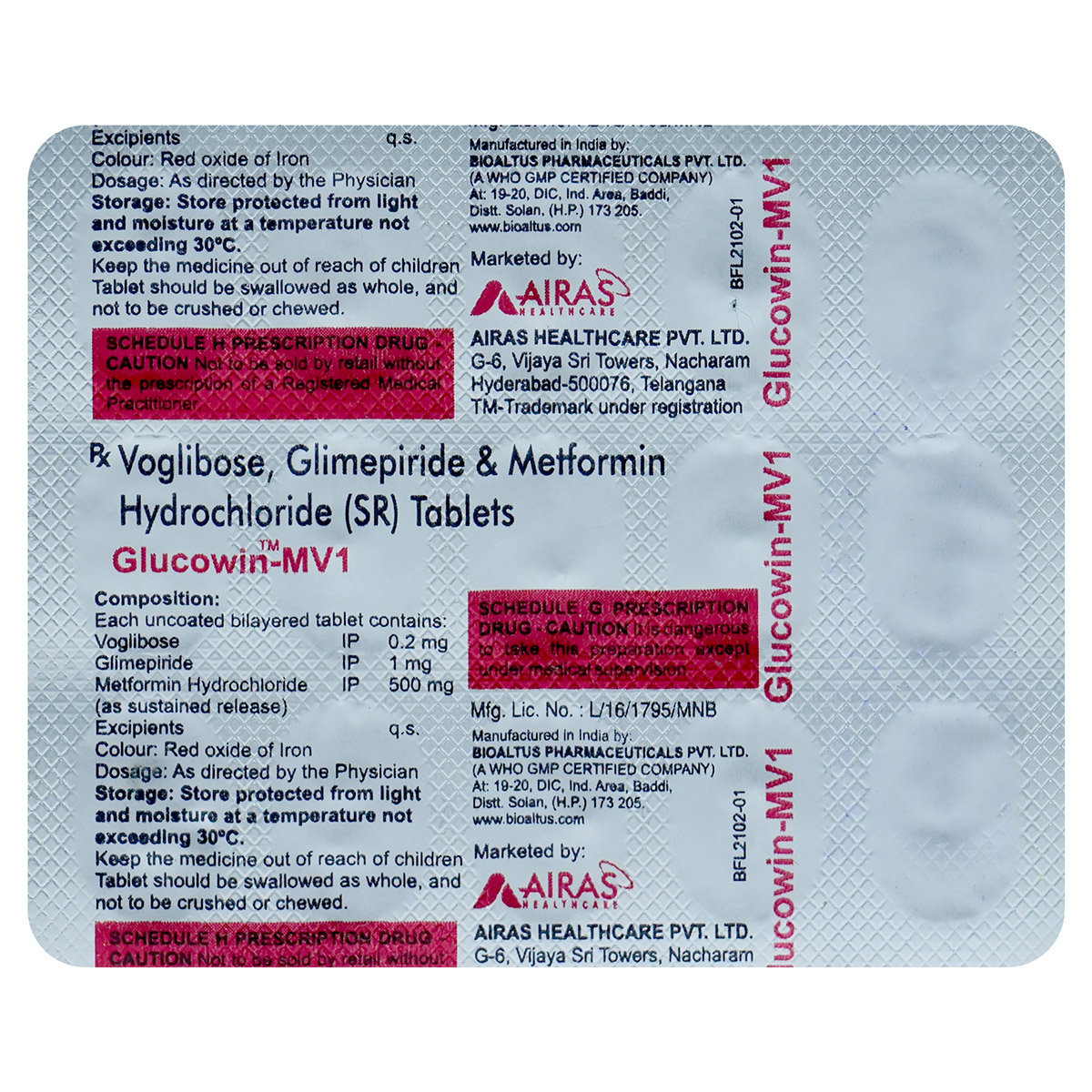 Glucowin-MV1 Tablet 15's, Pack of 15 TabletS Glucowin-MV1 Tablet 15's, Pack of 15 TabletS