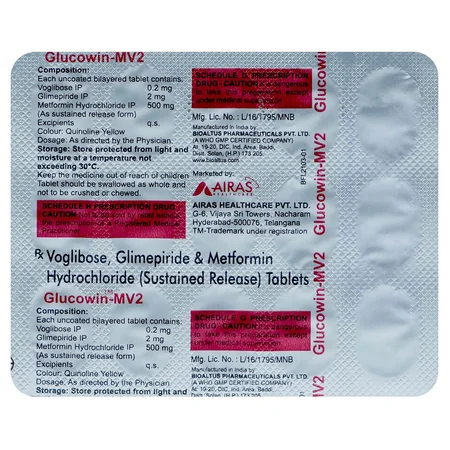 Glucowin-MV2 Tablet 15's