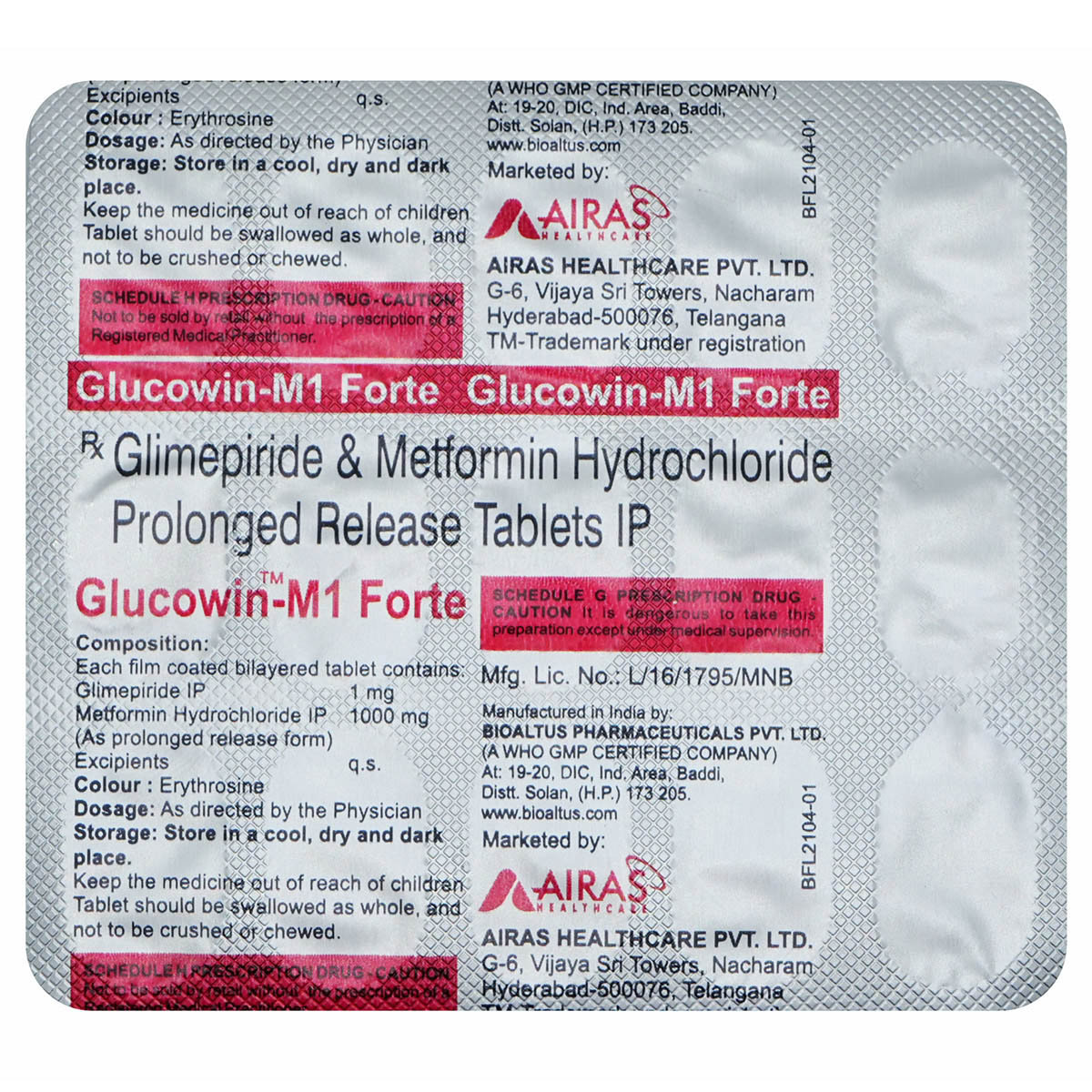Glucowin-M1 Forte Tablet 15's, Pack of 15 TabletS Glucowin-M1 Forte Tablet 15's, Pack of 15 TabletS