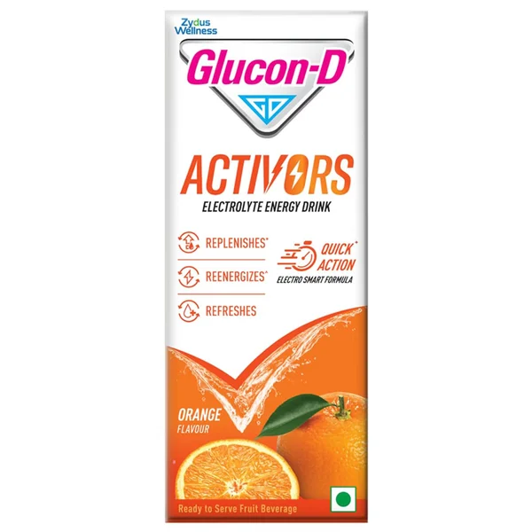 Glucon-D Activors Orange Flavour Energy Drink, 200 ml