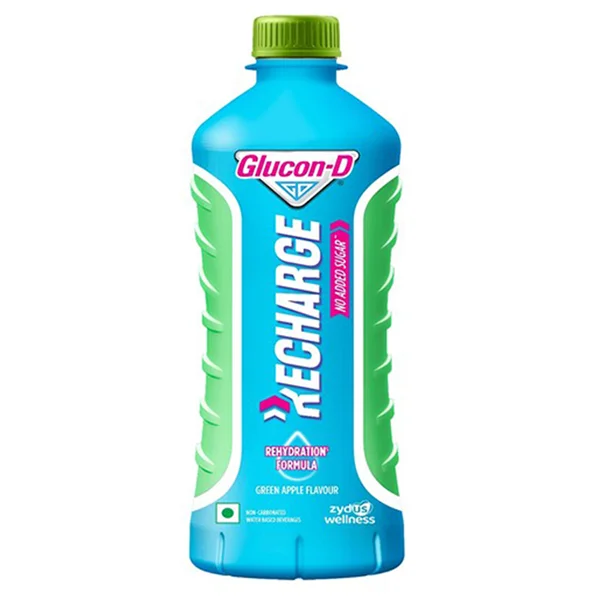 GLUCON-D RECHARGE GREEN APPLE FLAV 500ML (NO ADDED SUGAR)