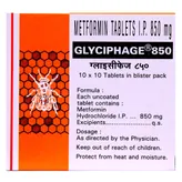 Glyciphage 850 Tablet 10's, Pack of 10 TABLETS