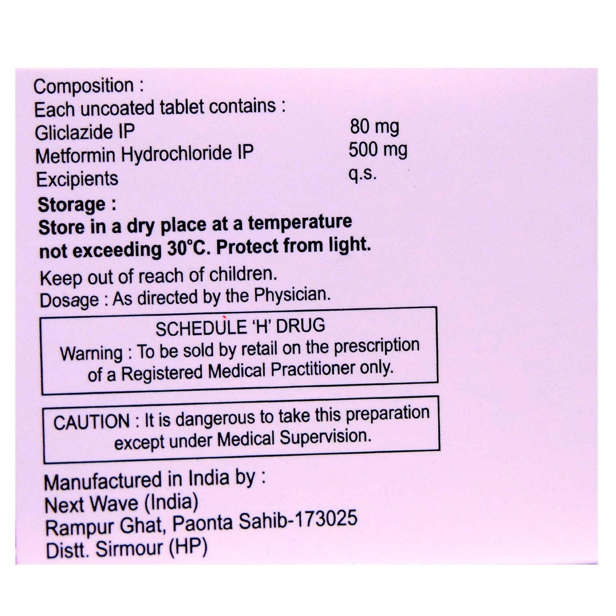 Glykind-M Tablet 10's, Pack of 10 TABLETS Glykind-M Tablet 10's, Pack of 10 TABLETS