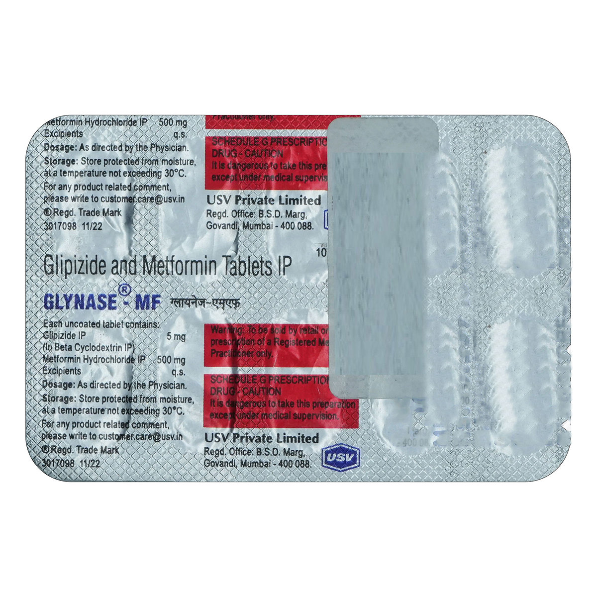 Glynase-MF Tablet 10's, Pack of 10 TABLETS Glynase-MF Tablet 10's, Pack of 10 TABLETS