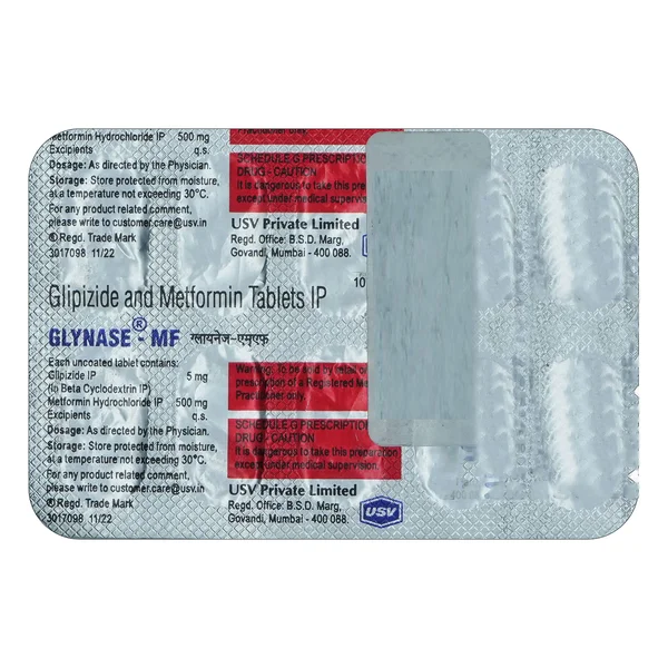 Glynase-MF Tablet 10's, Pack of 10 TABLETS