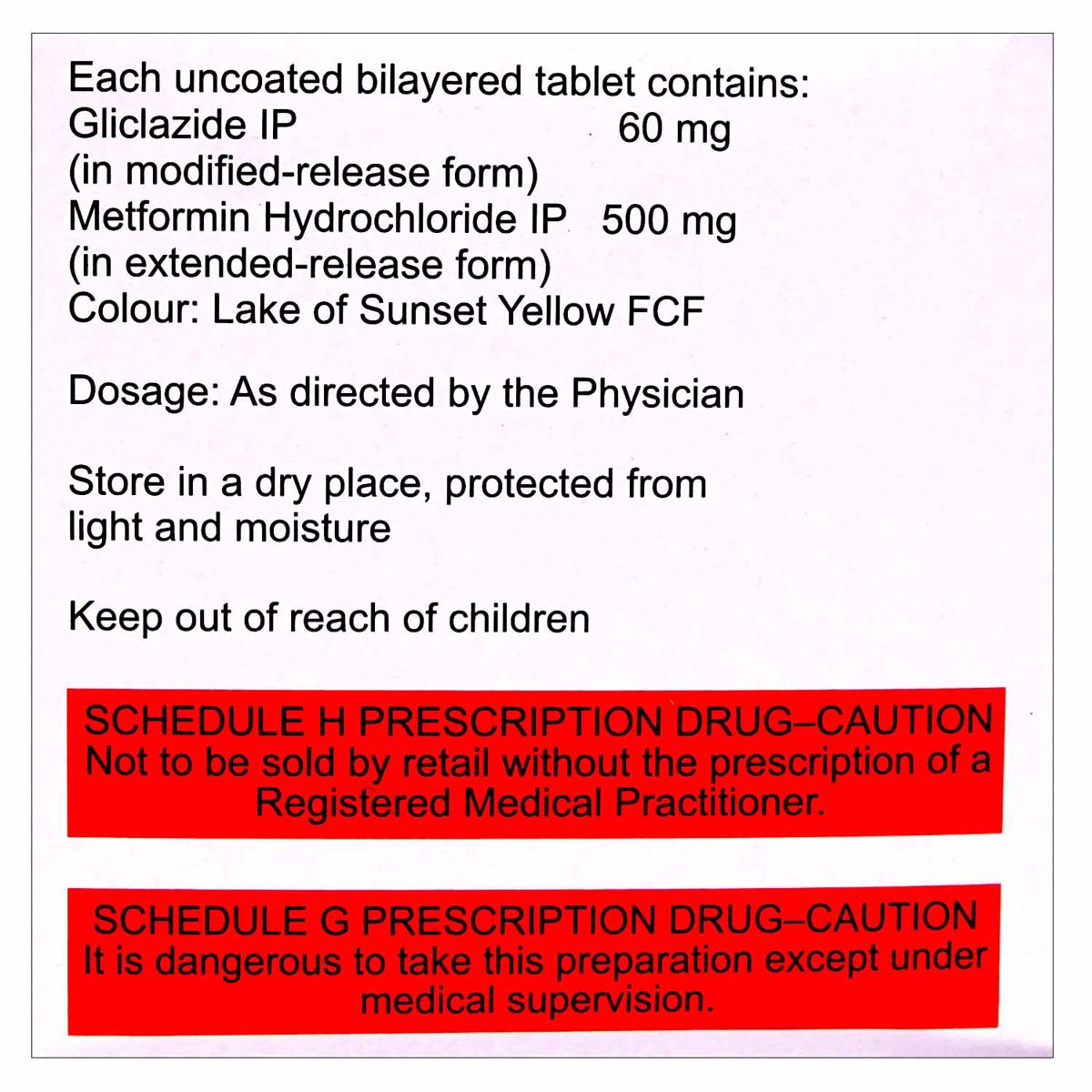 Glycinorm M 60 OD Tablet 10's, Pack of 10 TABLETS Glycinorm M 60 OD Tablet 10's, Pack of 10 TABLETS