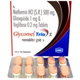 Glycomet Trio 1 Tablet 10's, Pack of 10 TABLETS