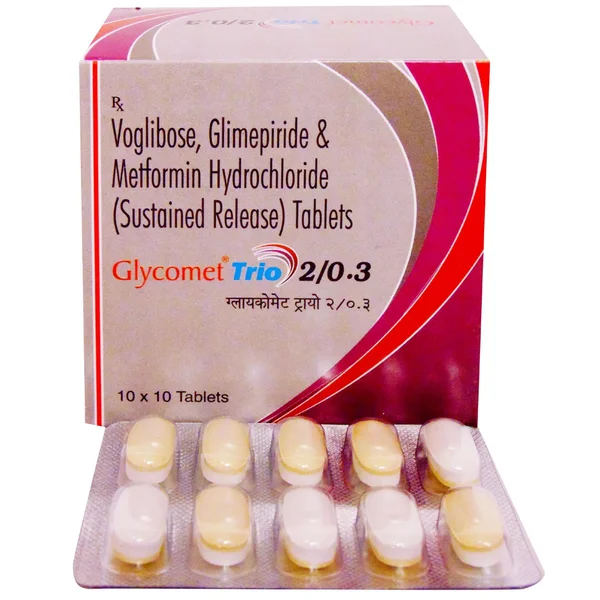 Glycomet Trio 2/.03 Tablet 10's, Pack of 10 TABLETS