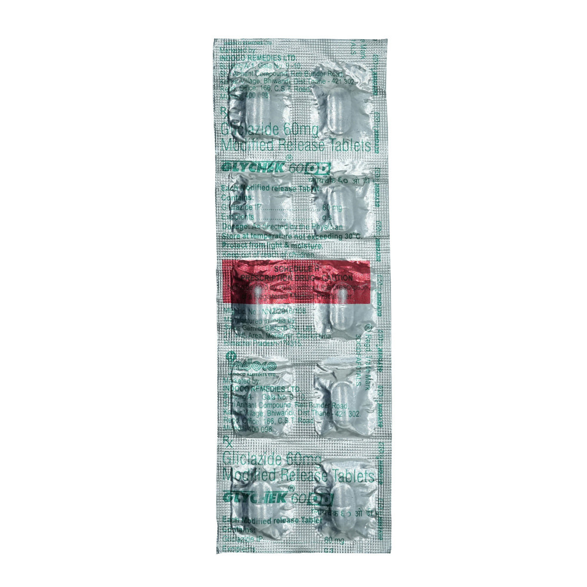 Glychek 60 Od Tablet 10's, Pack of 10 TabletS Glychek 60 Od Tablet 10's, Pack of 10 TabletS