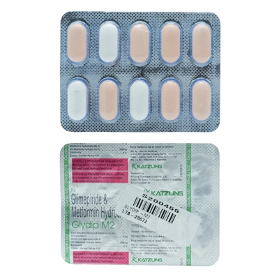 Glydip M 2 Tablet 10's, Pack of 10 TABLETS