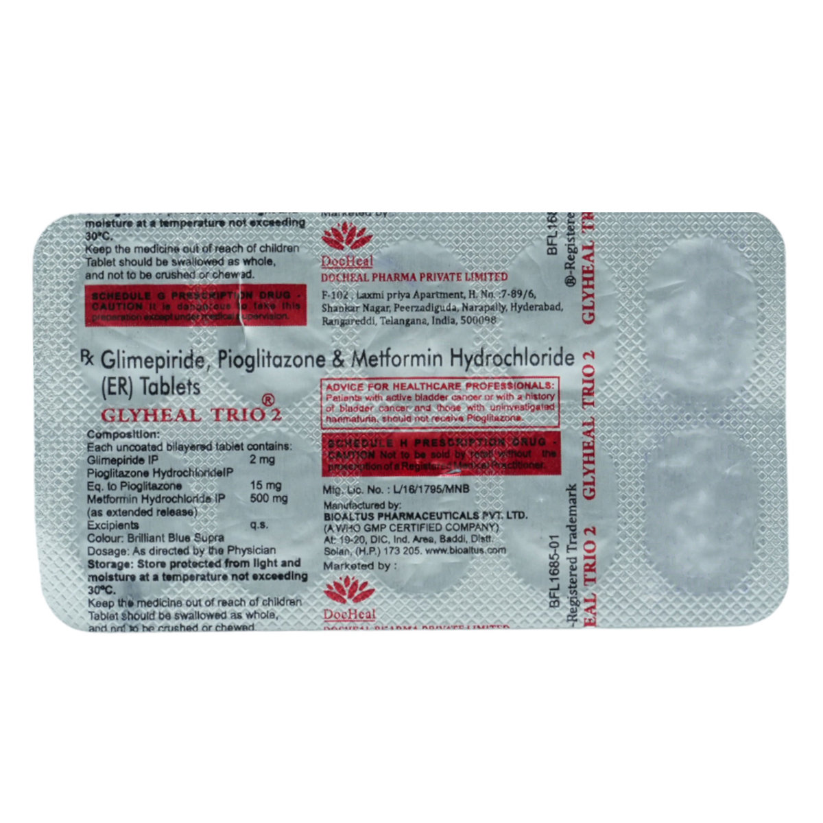 Glyheal Trio 2 Tablet 10's, Pack of 10 TABLETS Glyheal Trio 2 Tablet 10's, Pack of 10 TABLETS