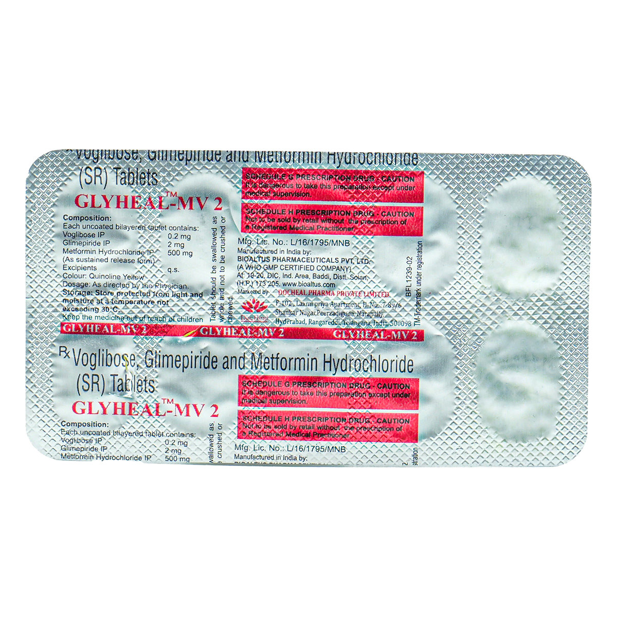 Glyheal-MV 2 Tablet 10's, Pack of 10 TABLETS Glyheal-MV 2 Tablet 10's, Pack of 10 TABLETS