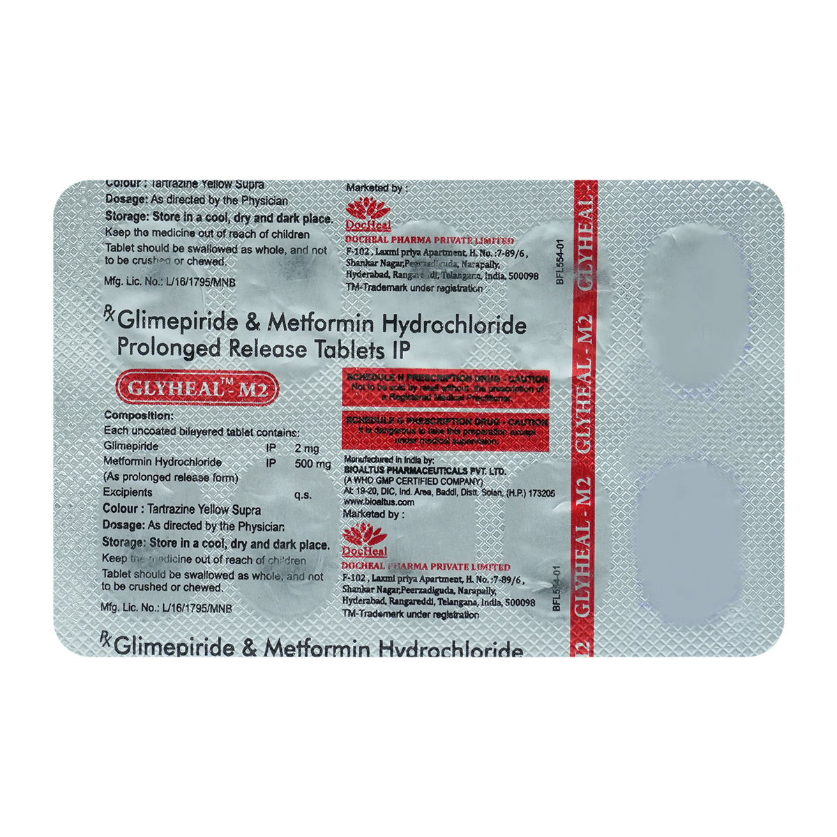 Glyheal-M2 Tablet 10's, Pack of 10 TABLETS Glyheal-M2 Tablet 10's, Pack of 10 TABLETS