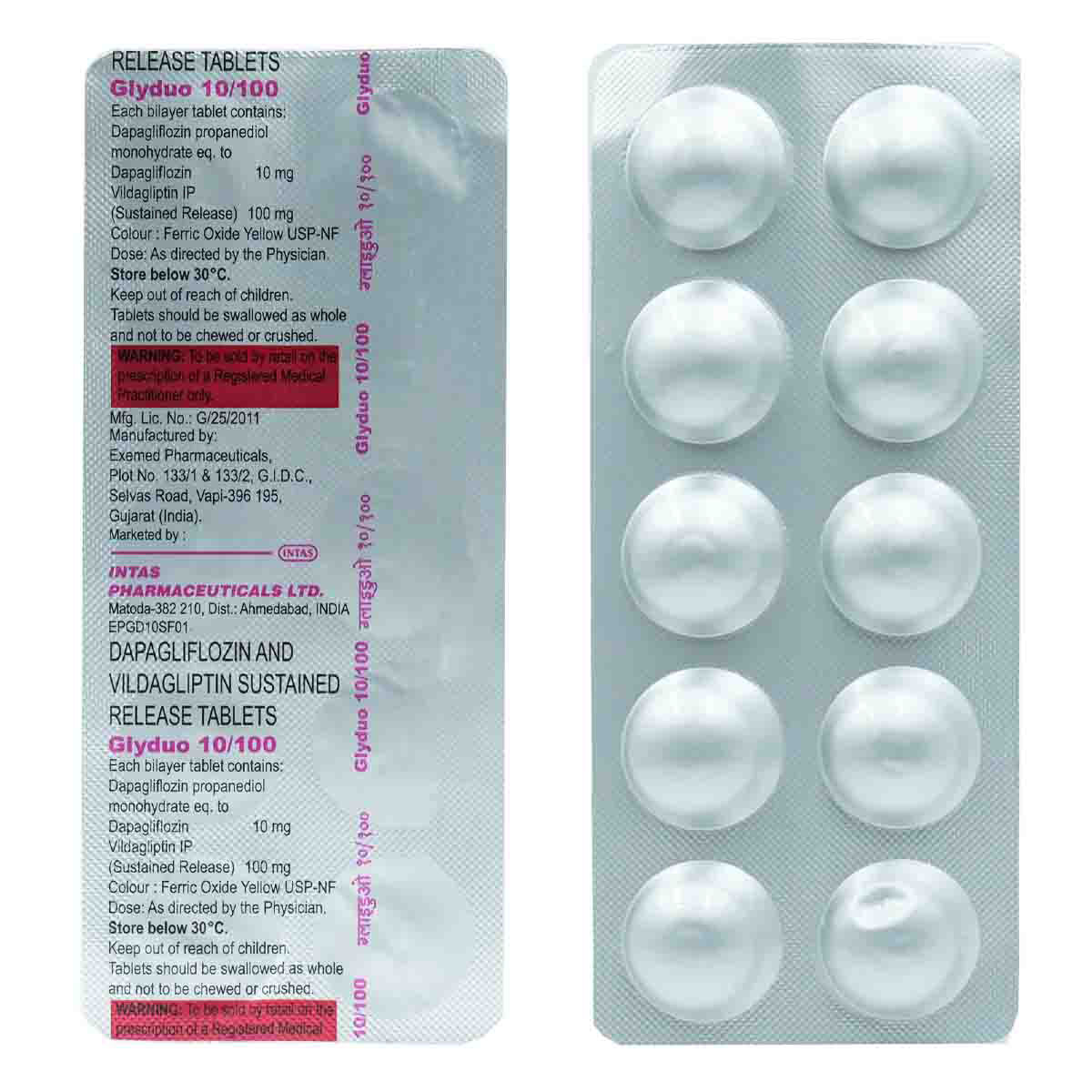 Glyduo 10 mg/100 mg Tablet | Uses, Side Effects, Price | Apollo Pharmacy