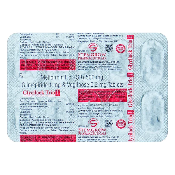 Glycilock Trio 1 Tablet 10's