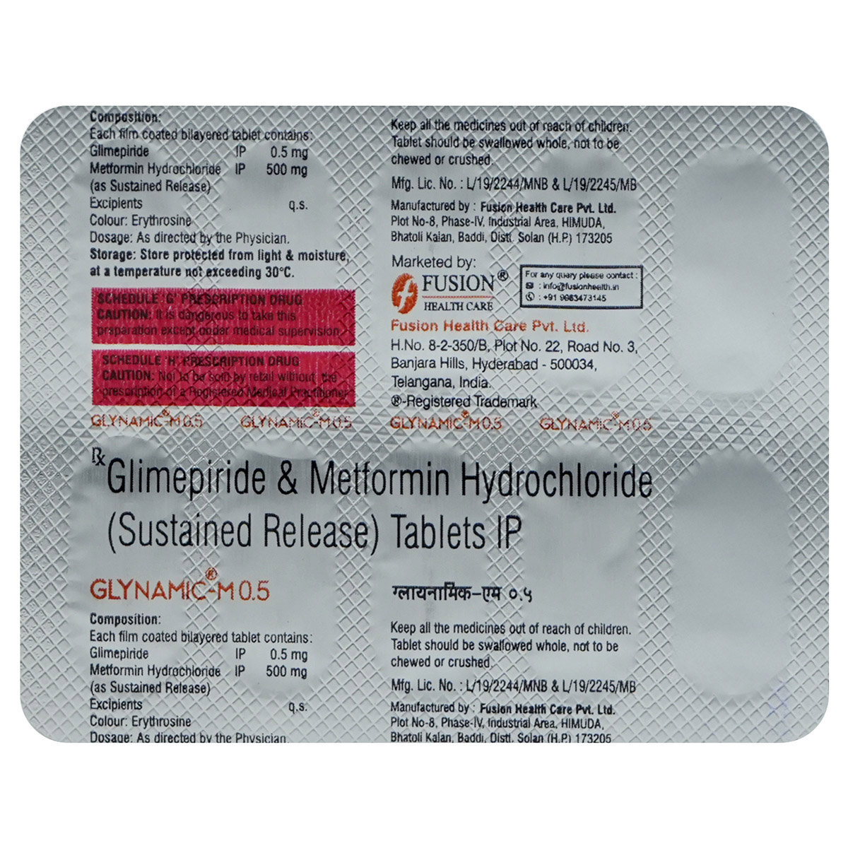 Glynamic-M 0.5 Tablet 10's, Pack of 10 TABLETS Glynamic-M 0.5 Tablet 10's, Pack of 10 TABLETS