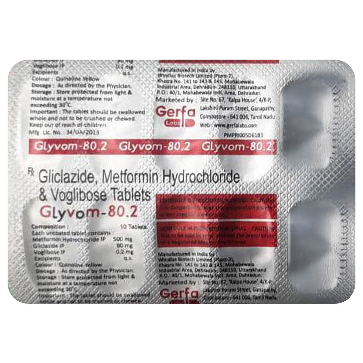 Buy Glyvom-80.2 Tablet 10's Online
