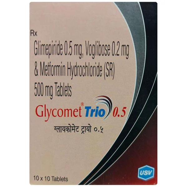 Glycomet Trio 0.5 Tablet 10's