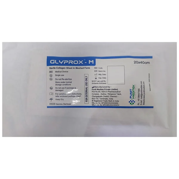 Glyprox-M Mesh Form Collagen Sheet 20X40Cm Gpm1006, 1 Count