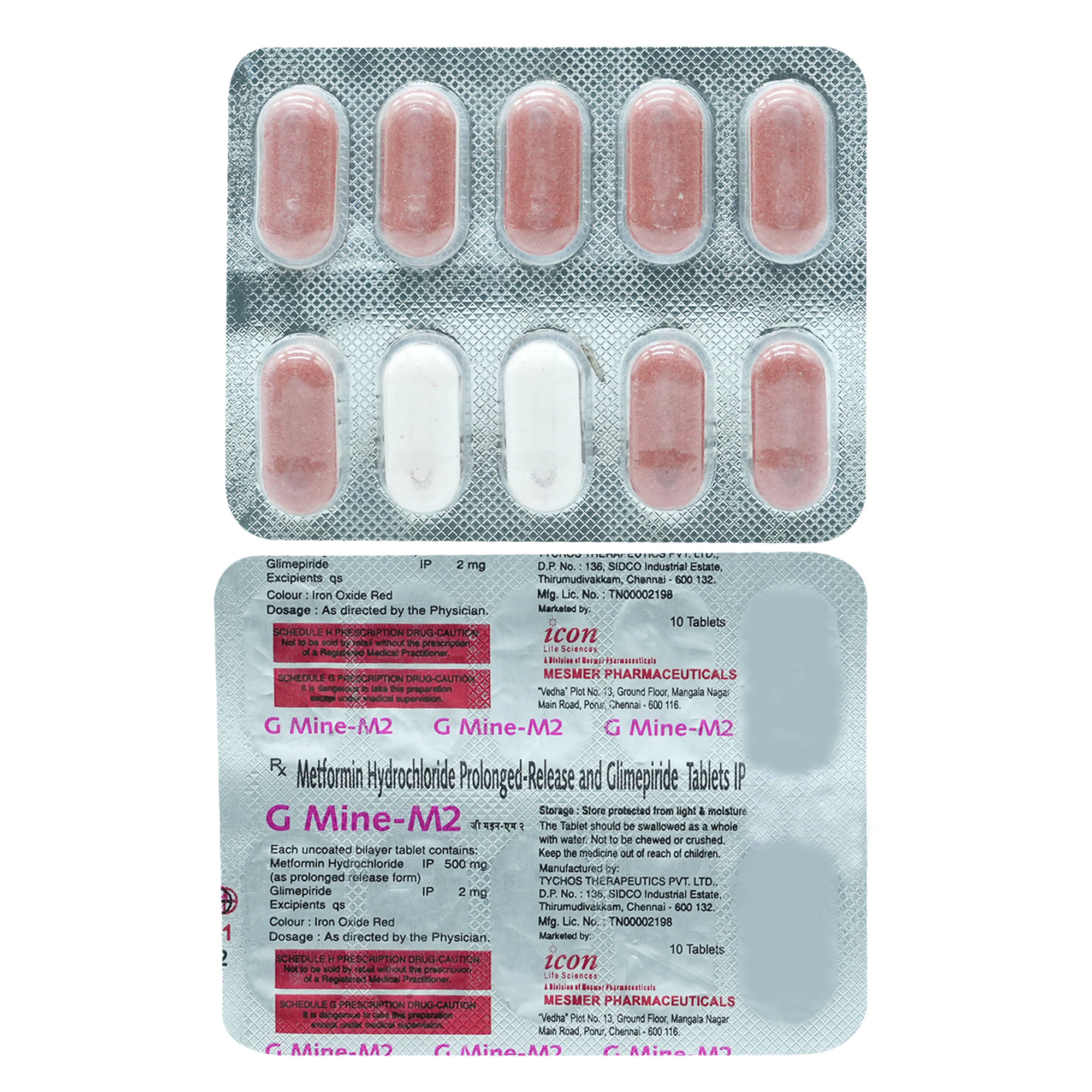 G Mine-M 2 Tablet 10's, Pack of 10 TabletS G Mine-M 2 Tablet 10's, Pack of 10 TabletS