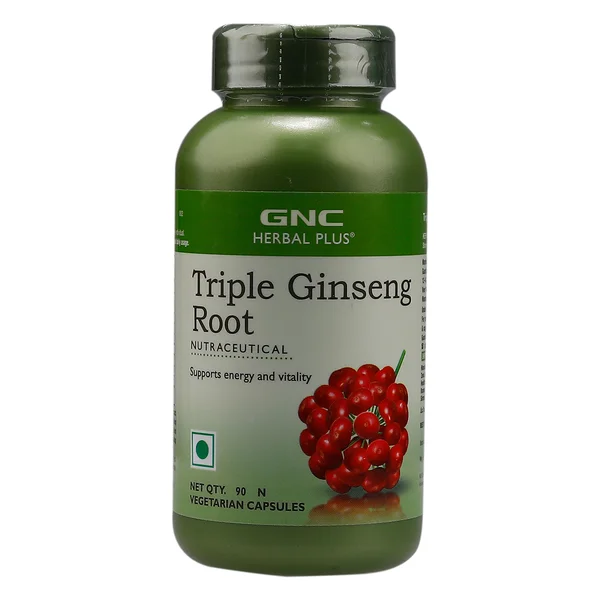 GNC Herbal Plus Triple Ginseng Root, 90 Capsules