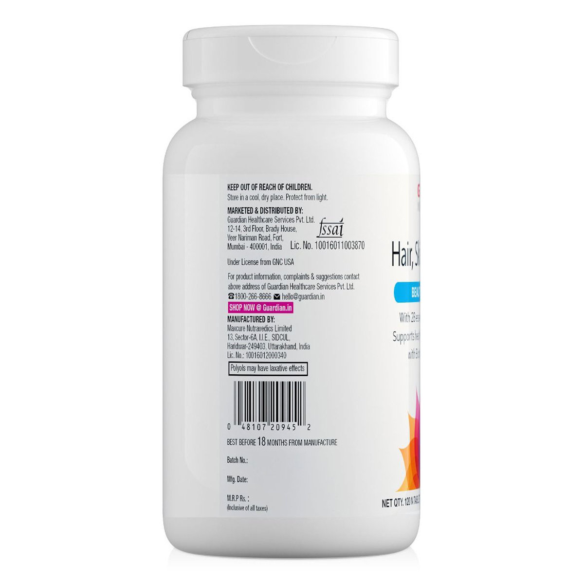 GNC Women's Hair, Skin & Nails Beauty Basics, 120 Tablets, Pack of 1 GNC Women's Hair, Skin & Nails Beauty Basics, 120 Tablets, Pack of 1