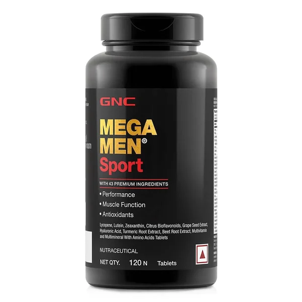 GNC Mega Men Sport with 43 Premium Ingredients, 120 Tablets, Pack of 1
