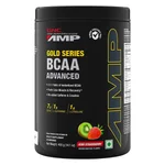 GNC Pro Performance AMP Gold Series BCAA Advanced Kiwi Strawberry Flavour Powder, 400 gm | Fuels Lean Muscle & Recovery