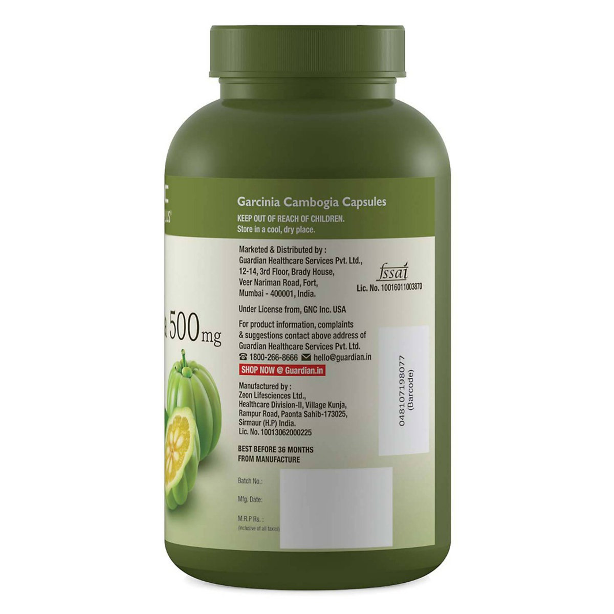GNC Herbal Plus Garcinia Cambogia 500 mg, 90 Capsules, Pack of 1 GNC Herbal Plus Garcinia Cambogia 500 mg, 90 Capsules, Pack of 1