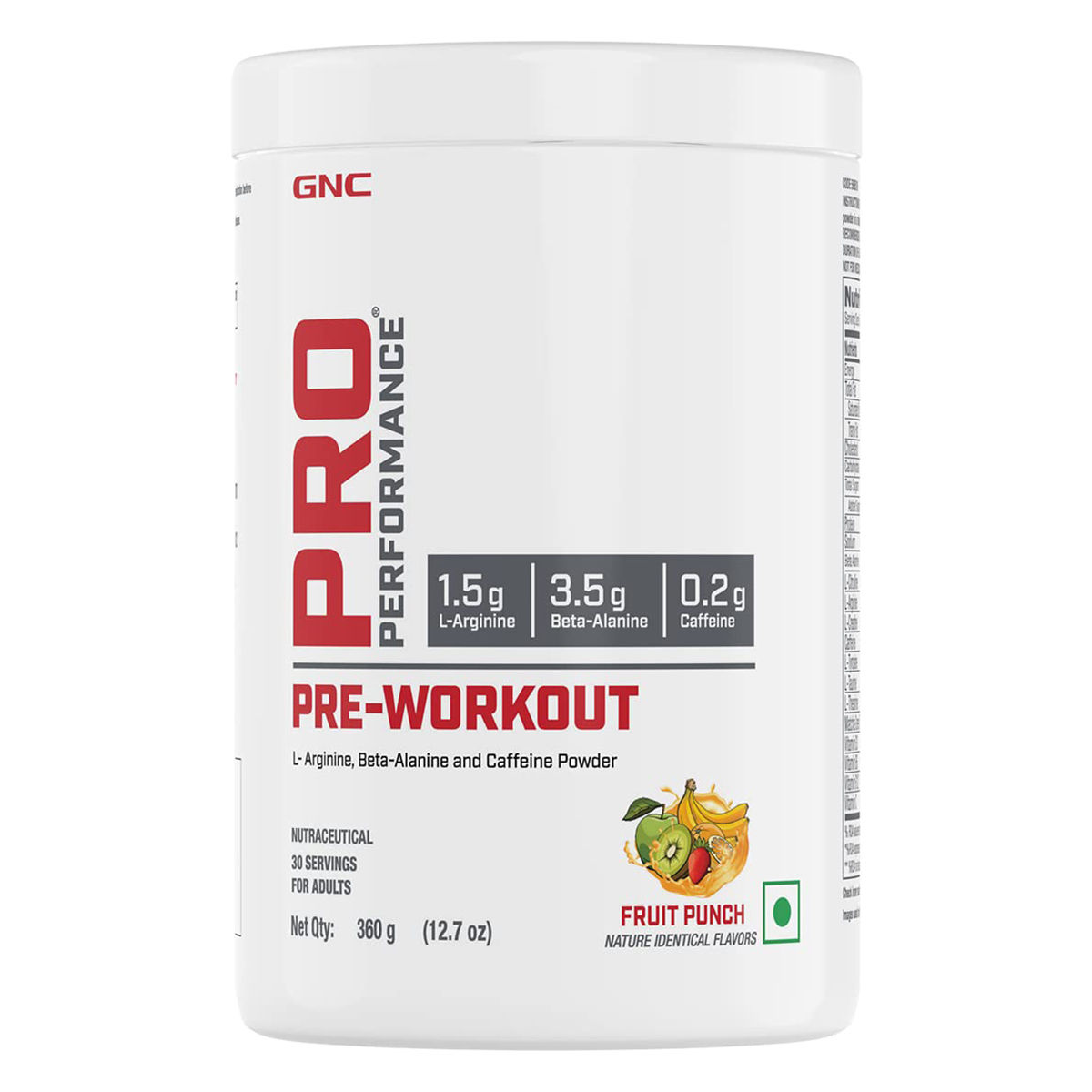 Buy GNC Pro Performance Pre-Workout Fruit Punch Flavour Powder, 360 gm Online