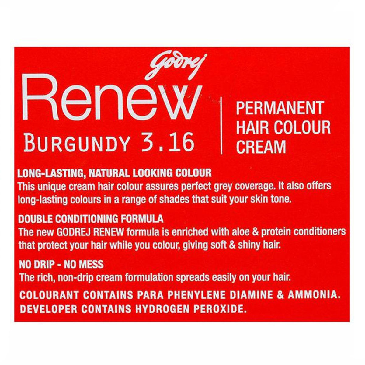 Godrej Renew Shade 3.16 Hair Colour, Burgundy, 20 ml Price, Uses, Side