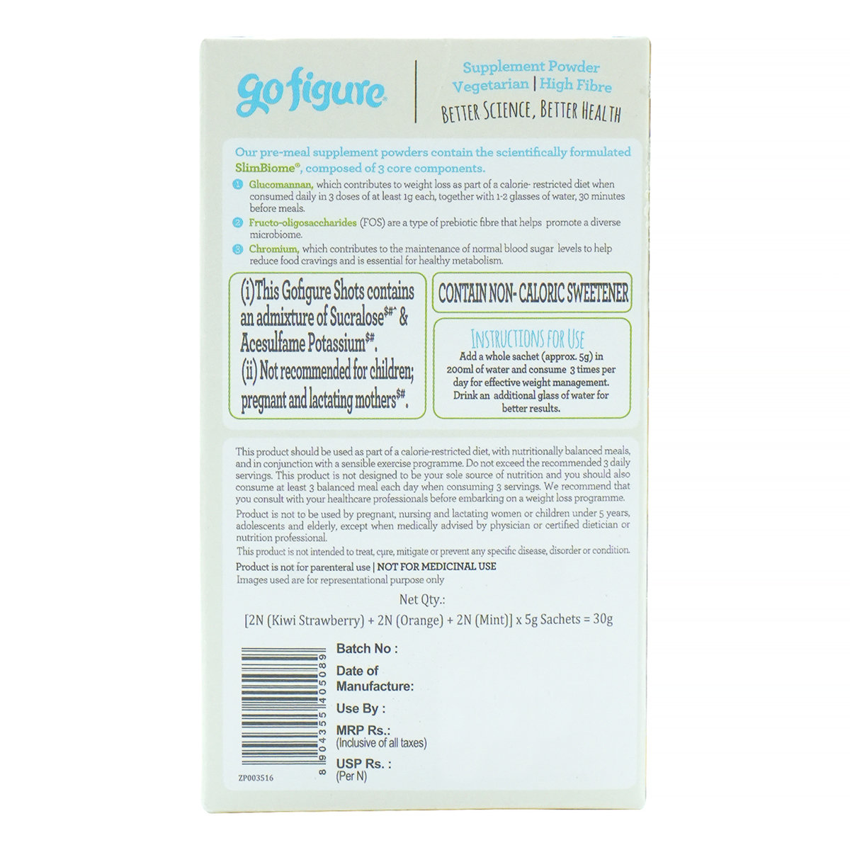 GoFigure Weight Management Shot Mixed Flavour Powder, 30 gm (6x5 gm), Pack of 1 GoFigure Weight Management Shot Mixed Flavour Powder, 30 gm (6x5 gm), Pack of 1