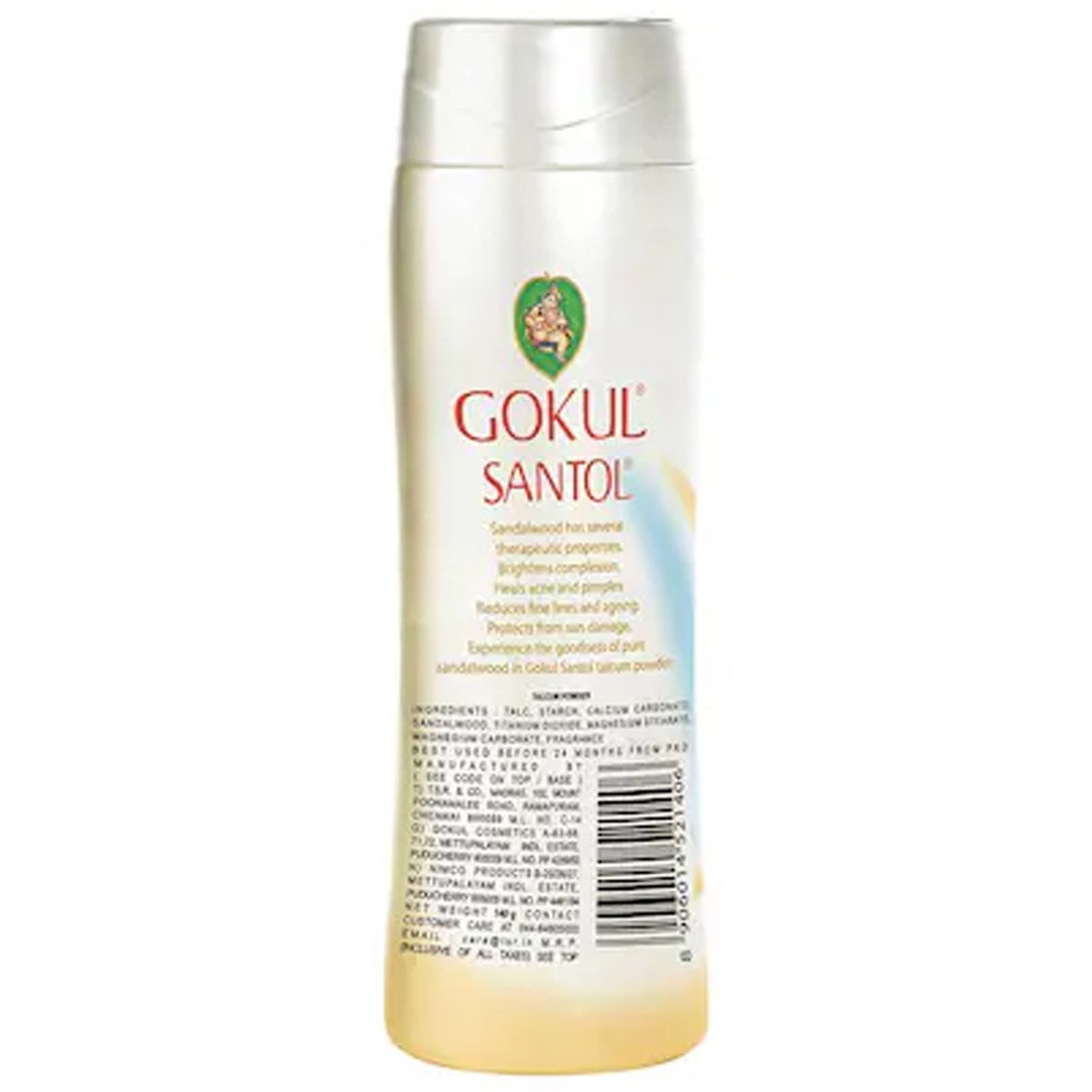 Gokul Santol Talcum Powder 100 gm | Pure Sandalwood, Pack of 1 Gokul Santol Talcum Powder 100 gm | Pure Sandalwood, Pack of 1