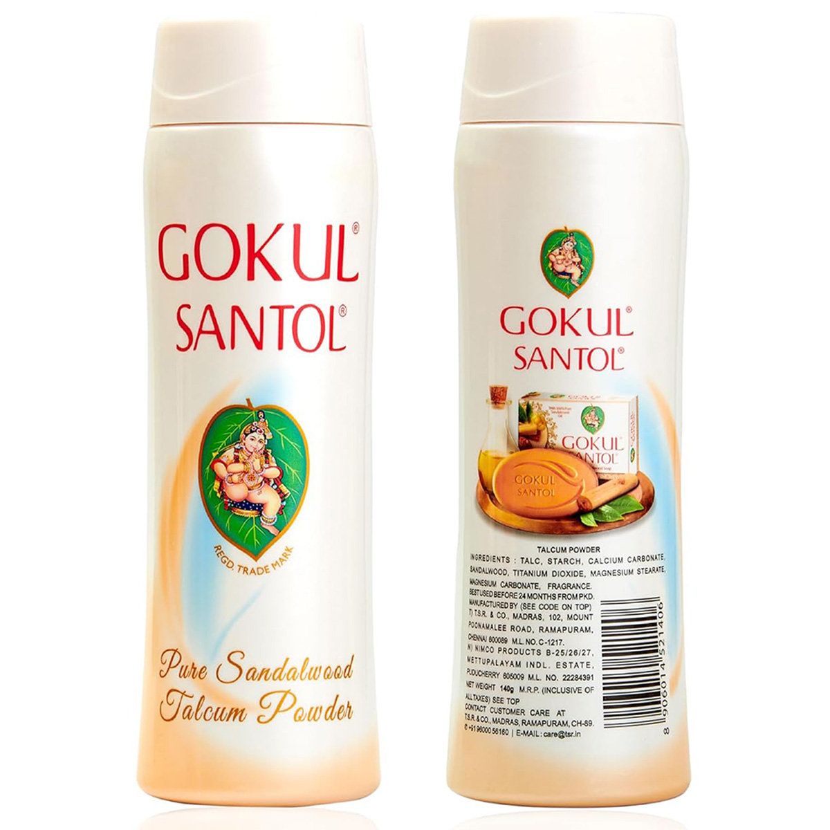 Gokul Santol Talcum Powder 140 gm | Pure Sandalwood, Pack of 1 Gokul Santol Talcum Powder 140 gm | Pure Sandalwood, Pack of 1