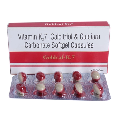 Goldcal-K2 7 Capsule 10's, Pack of 10 CapsuleS