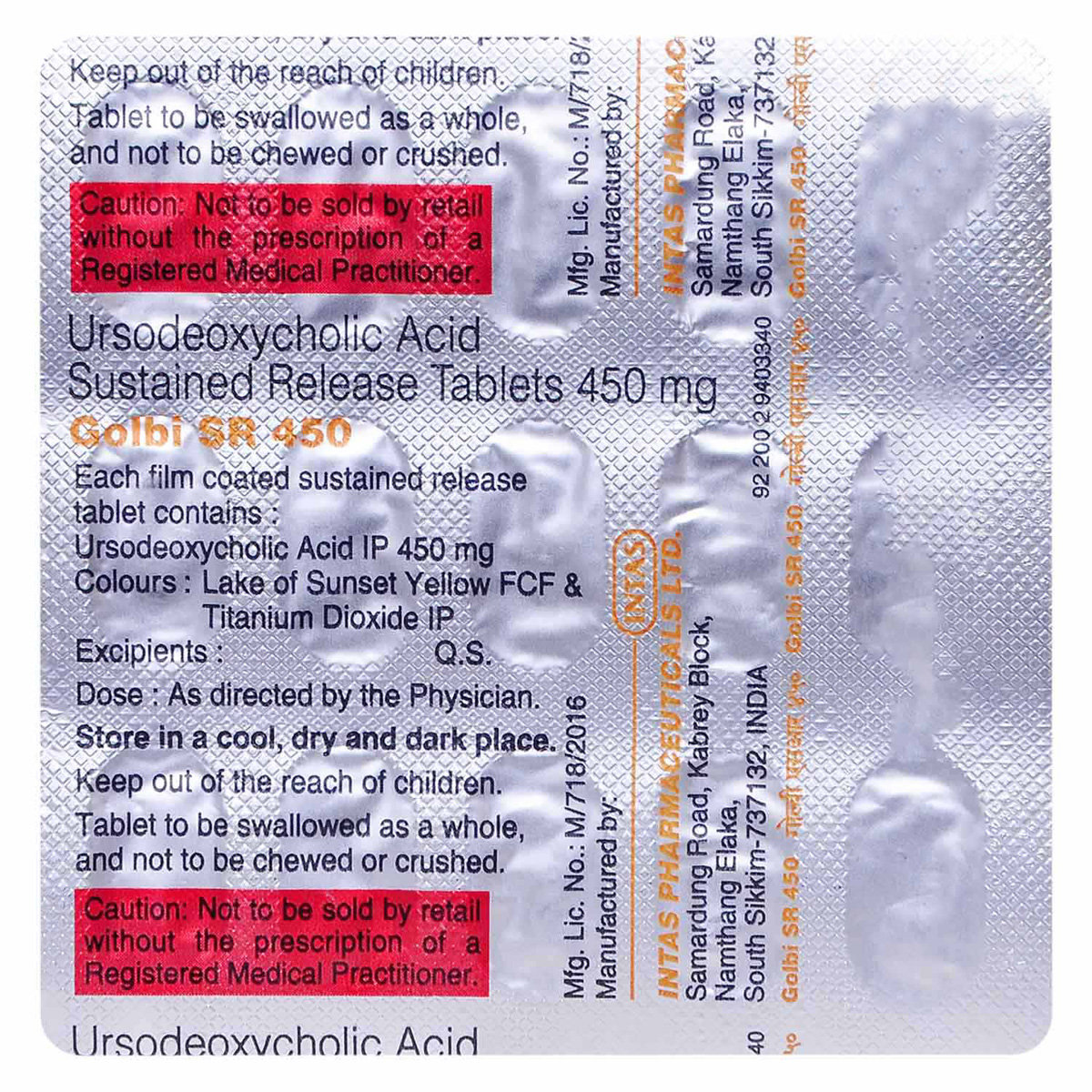 Golbi SR 450 Tablet 15's, Pack of 15 TABLETS Golbi SR 450 Tablet 15's, Pack of 15 TABLETS