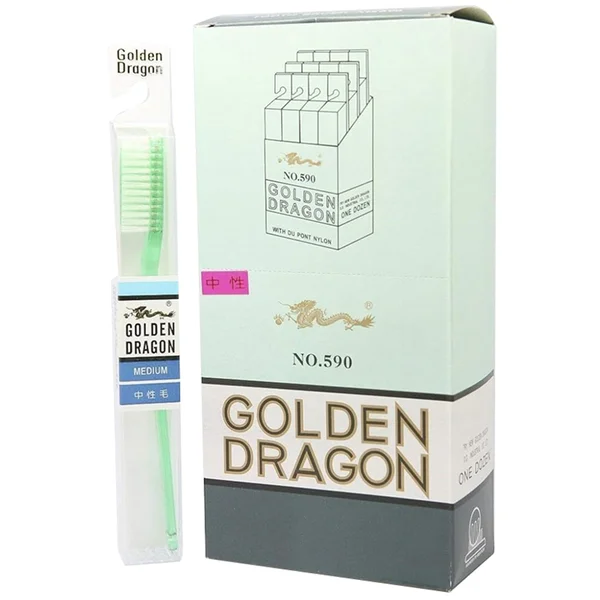 Golden Dragon Medium Toothbrush, 1 Count