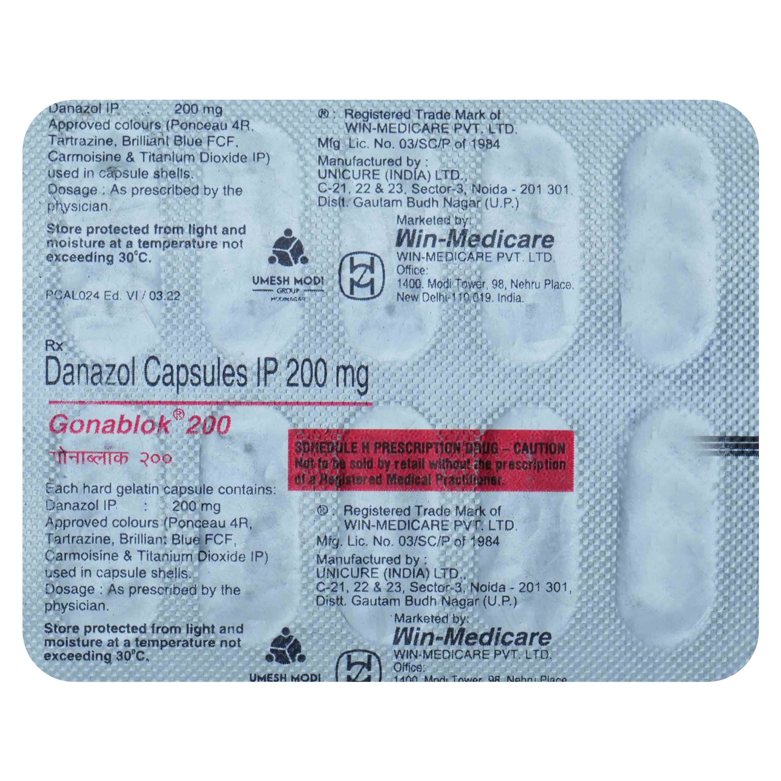 Gonablok 200 Capsule 10's, Pack of 10 CAPSULES Gonablok 200 Capsule 10's, Pack of 10 CAPSULES