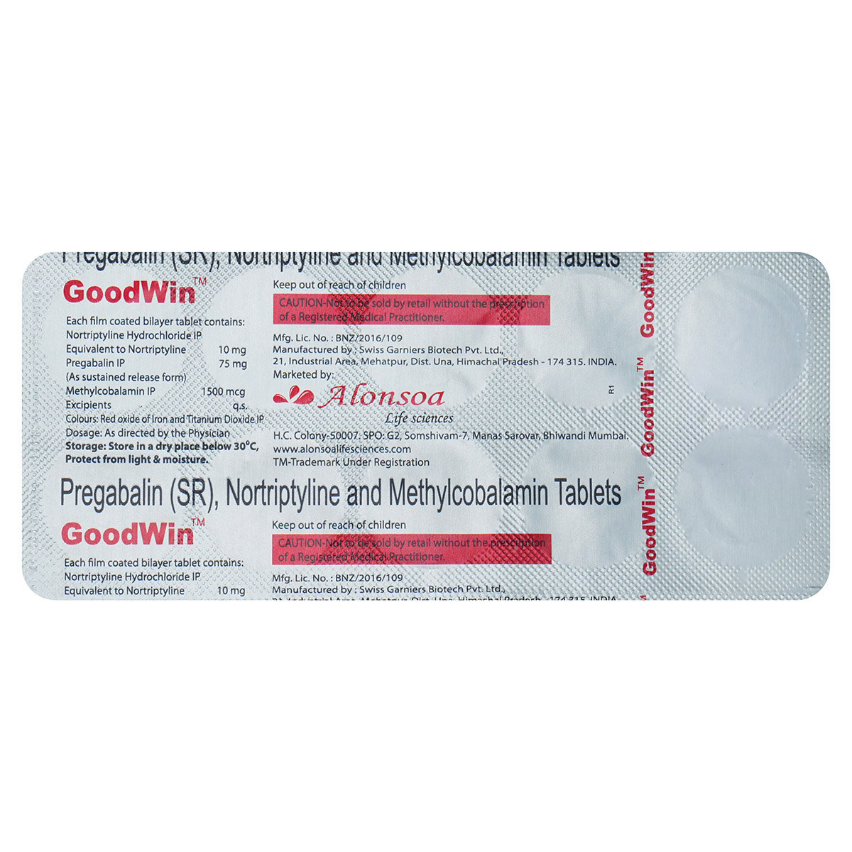 Goodwin Tablet 10's, Pack of 10 TabletS Goodwin Tablet 10's, Pack of 10 TabletS