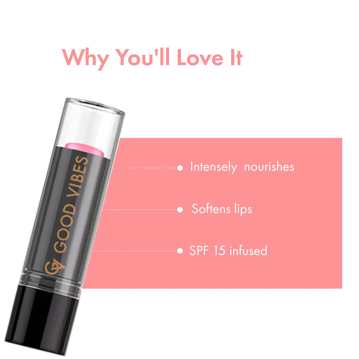 Good Vibes Rose Hydrating Pink Tinted SPF 15 Lip Balm, 4.2 gm Price