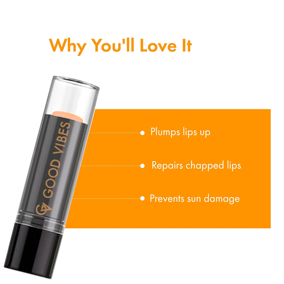 Good Vibes Peach Softening SPF 15 Lip Balm, 4.2 gm, Pack of 1 Good Vibes Peach Softening SPF 15 Lip Balm, 4.2 gm, Pack of 1