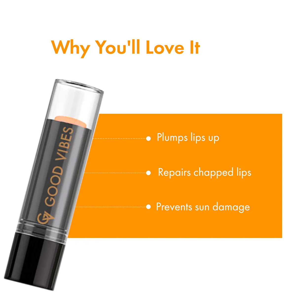 Good Vibes Peach Softening SPF 15 Lip Balm, 4.2 gm, Pack of 1 Good Vibes Peach Softening SPF 15 Lip Balm, 4.2 gm, Pack of 1