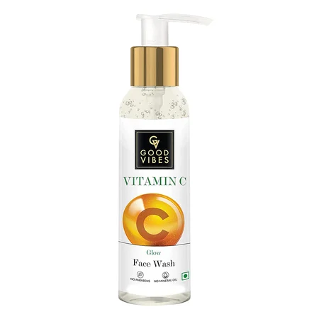 Good Vibes Glow Vitamin C Face Wash 120 ml | Orange & Kakadu Plum | Deep Cleansing | Gives Smooth, Clear & Fresh Skin | For All Skin Type