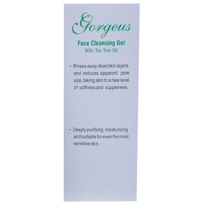 Gorgeus Face Cleansing Gel 100 gm | With Tea Tree Oil | Deeply Purifies &amp; Moisturisess | For All Skin Type, Pack of 1