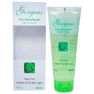 Gorgeus Face Cleansing Gel 100 gm | With Tea Tree Oil | Deeply Purifies &amp; Moisturisess | For All Skin Type, Pack of 1