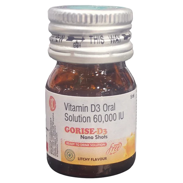 Gorise-D3 Nano Shots Sugar Free Litchy Flavour Oral Solution 5 ml