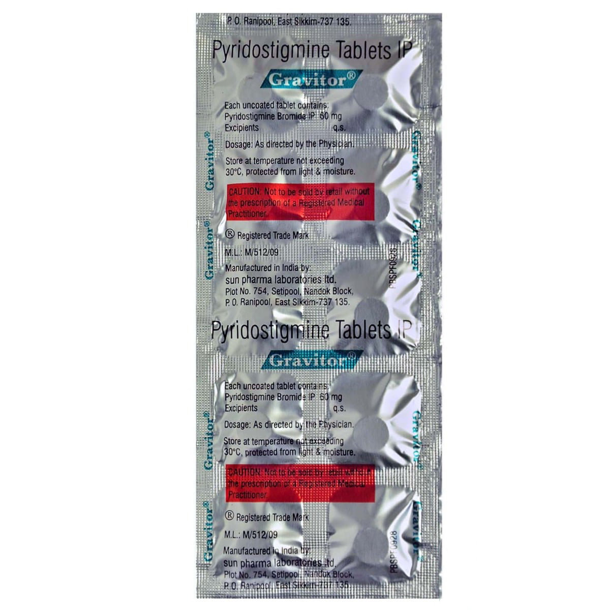 Gravitor Tablet 10's, Pack of 10 TABLETS Gravitor Tablet 10's, Pack of 10 TABLETS